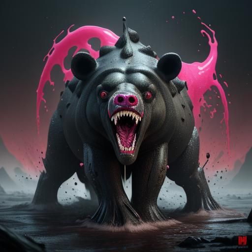 Nightmare Rody Horse in a Fantastical Matte Painting