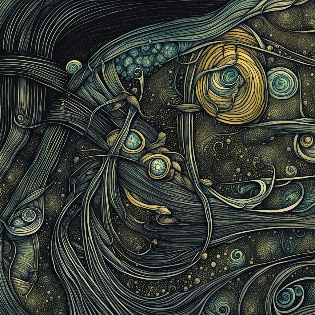 Mystical Forest: Pen and Ink Illustration in Rackham Style