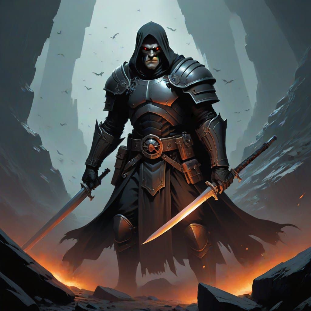 Dark Fantasy Landscape in Grimdark Style