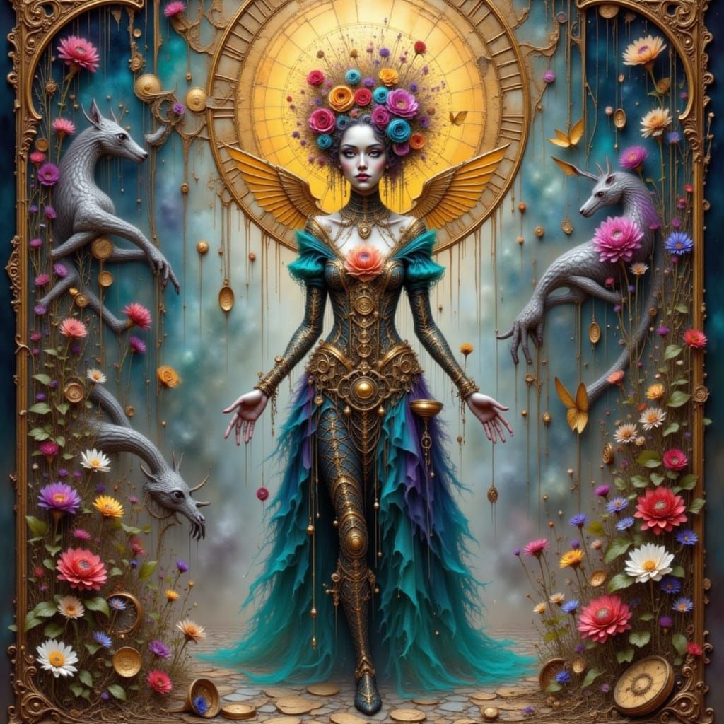 Ethereal Steampunk Surrealism: Madame Zelia in Clockwork Men...