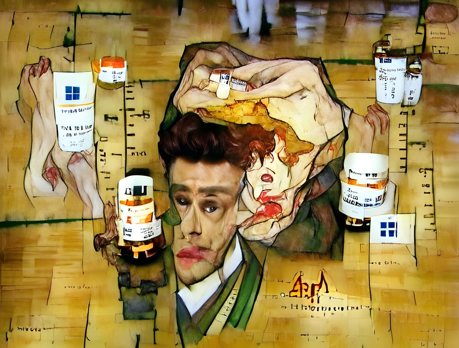 Surrealist Prescription Commercial Art in Oil Painting Style