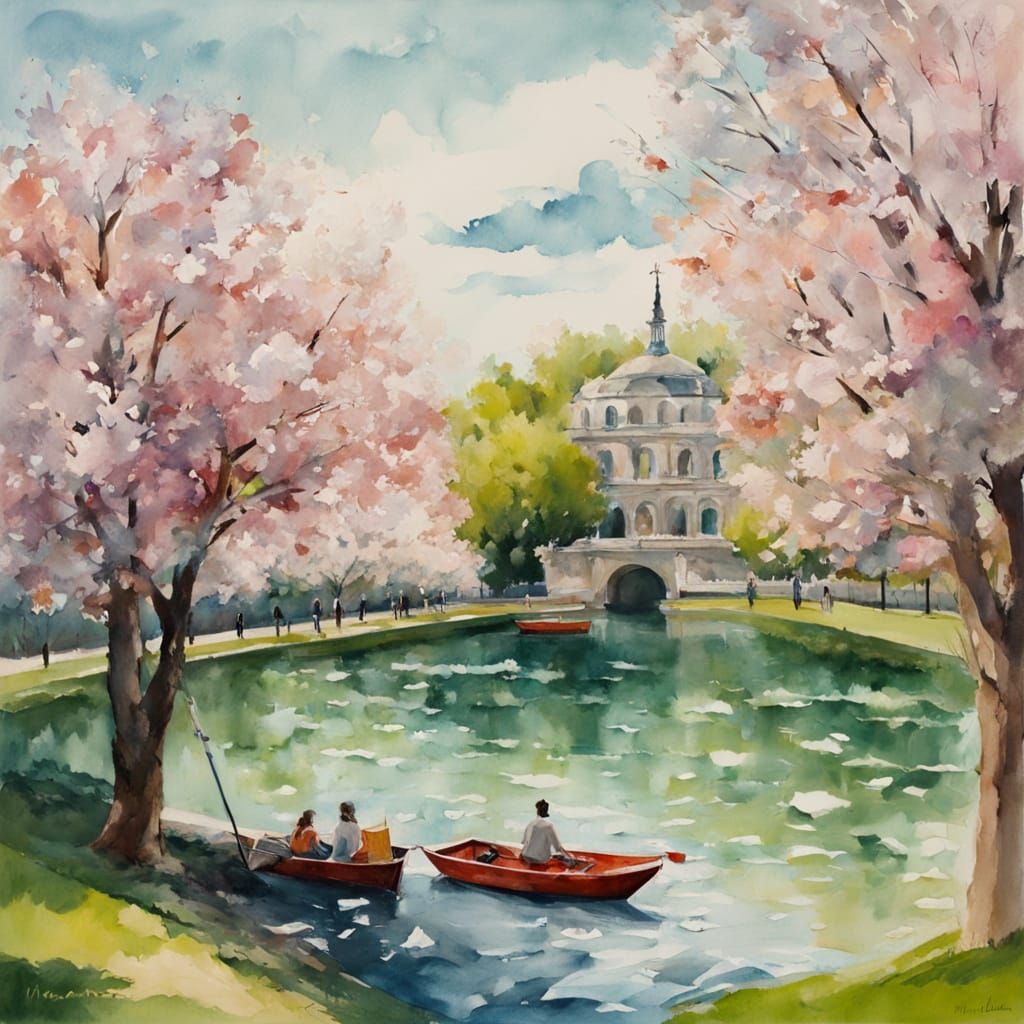 Ethereal Parisian Scene in Vibrant Impressionist Style