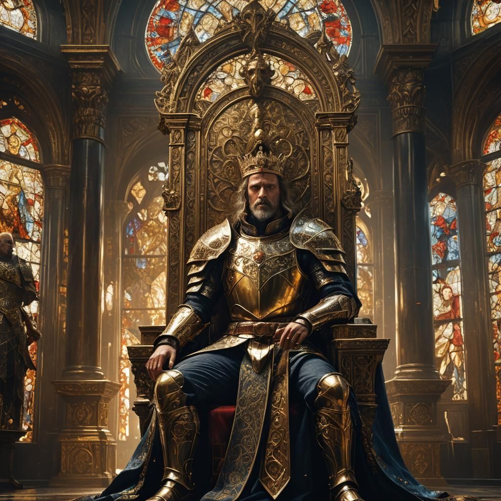 King on Throne in Grand Hall: Matte Painting
