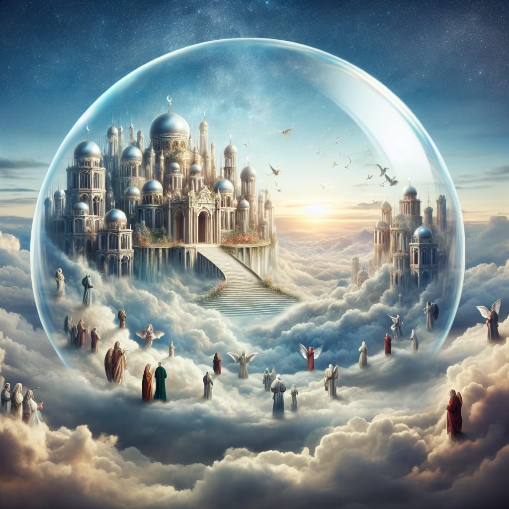 Heavenly Bubble with Ascending Souls