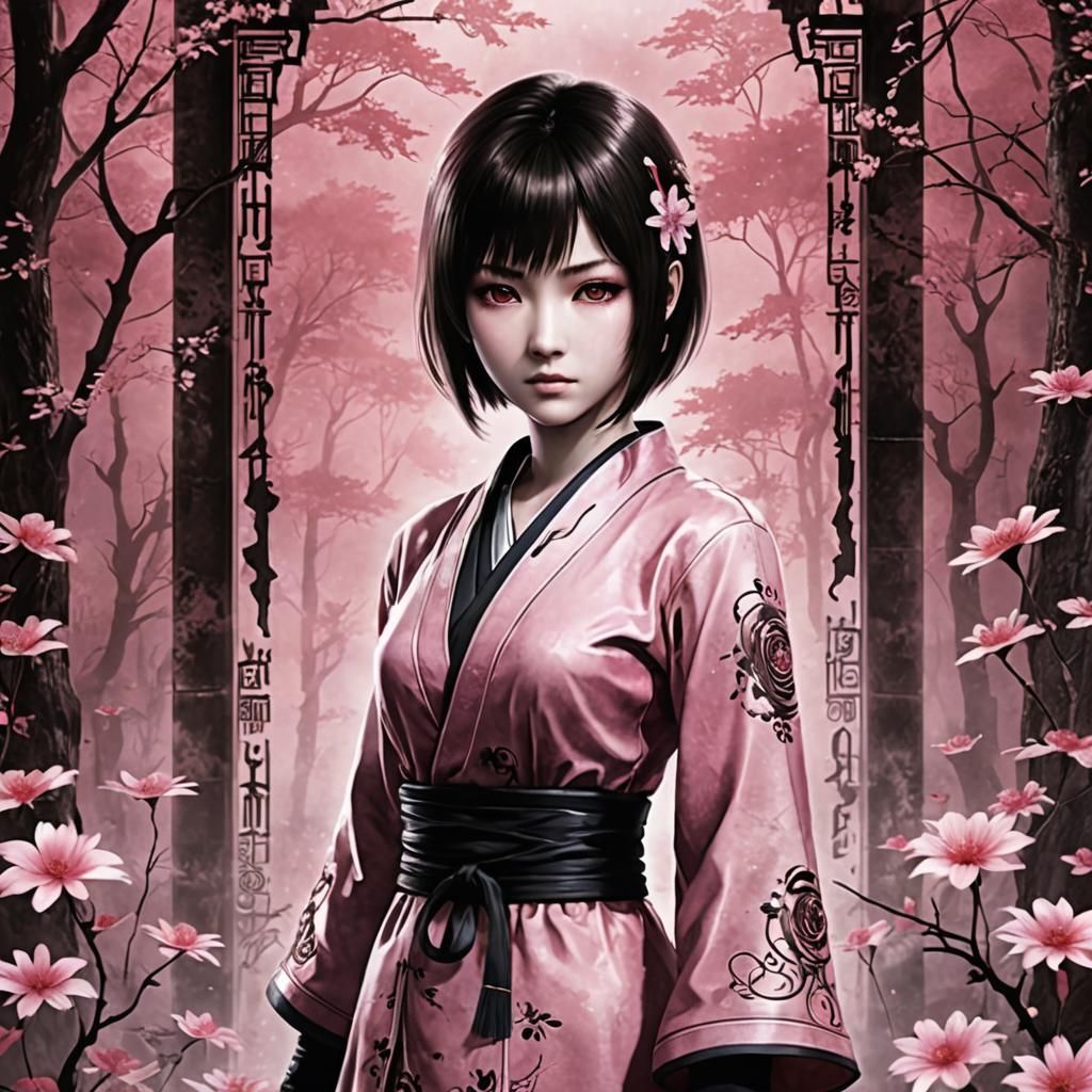 Ethereal Pink Ghost Inspired by Fatal Frame