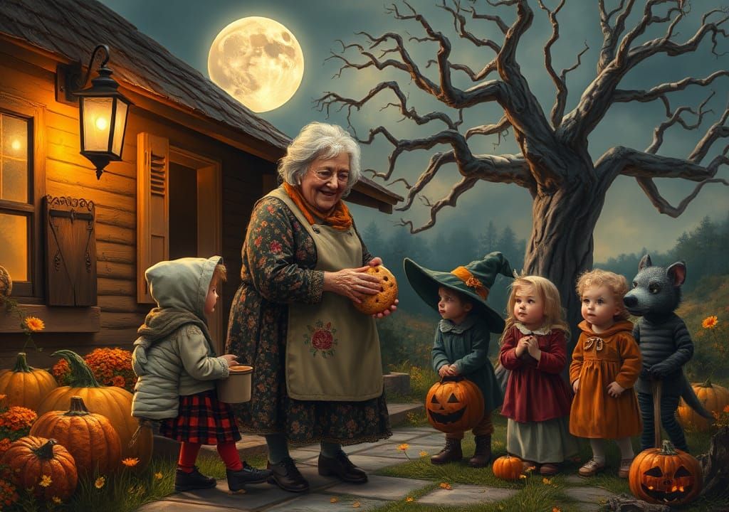 Halloween Treat: A Rockwell-esque Autumn Night