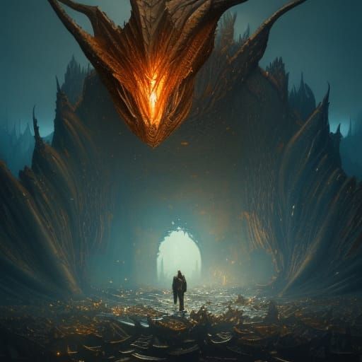 Fantasy Dragon Hoard: Greg Rutkowski Concept Art