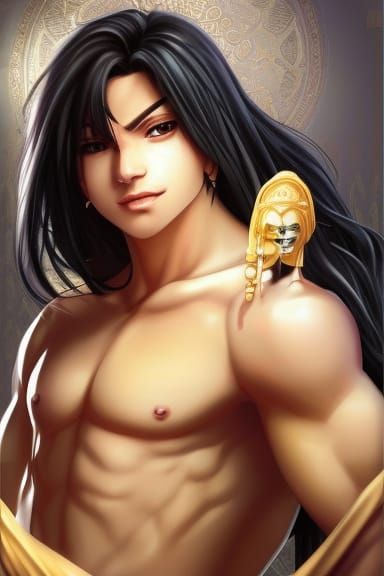 Kubera God King on Throne in Hyperrealistic Style