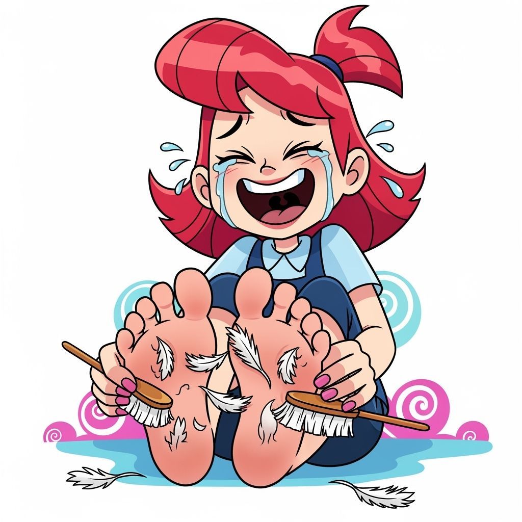 Cartoon Gwen Tennyson Tickled Barefoot