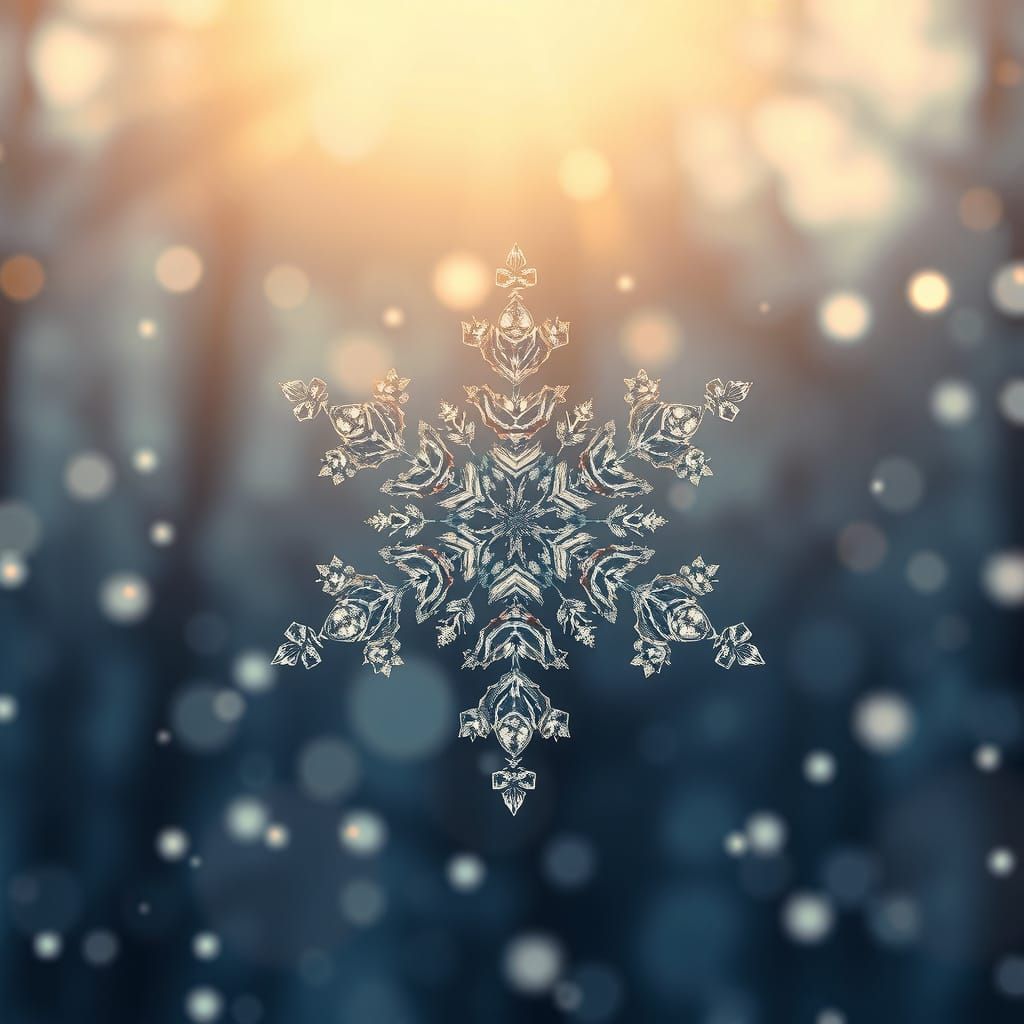 Mandelbrot Fractals in Winter Wonderland, Hyperrealistic Dig...