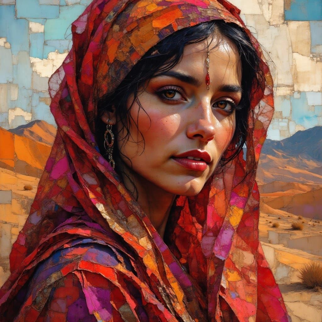 Bedouin Beauty: Dream-Punk Portrait in the Desert