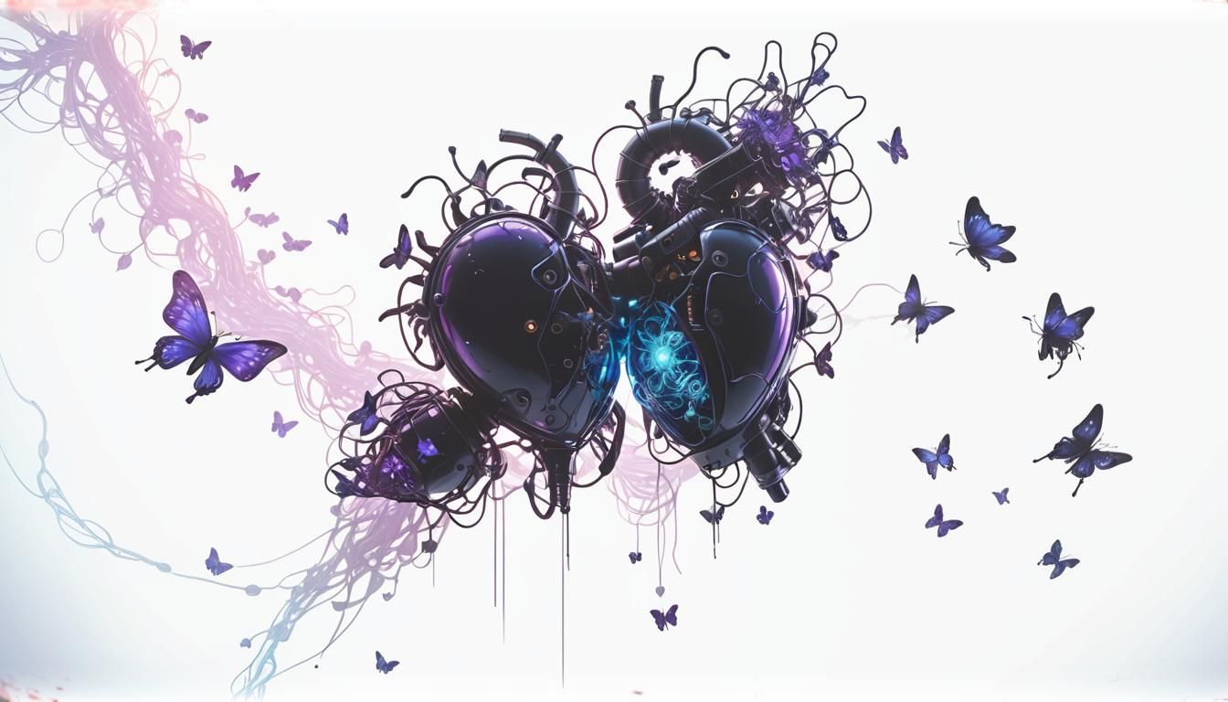 Mechanical Heart's Surreal Battle in Dark Fantasy