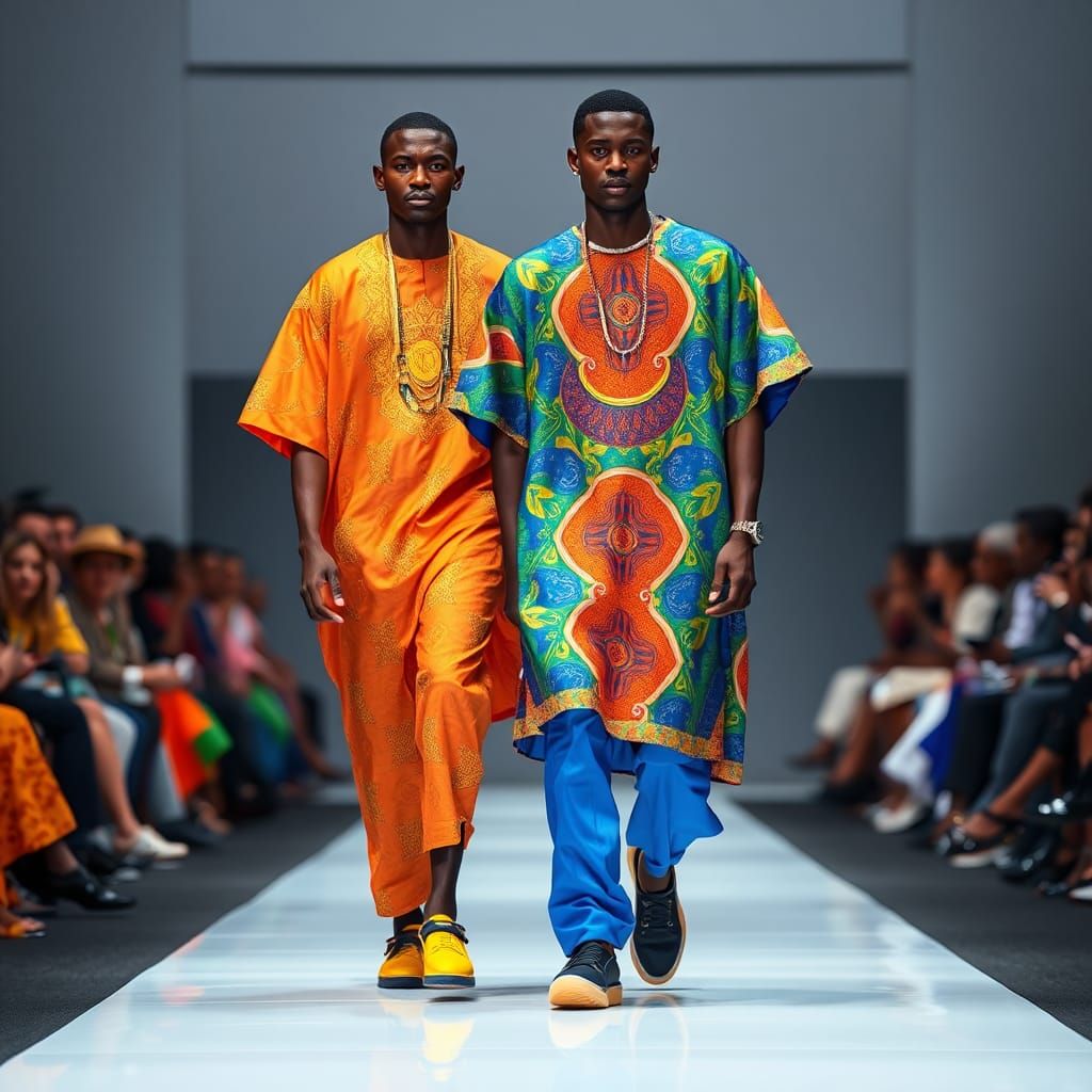 Men's Fashion in Pop Art Afro-Futurist Style