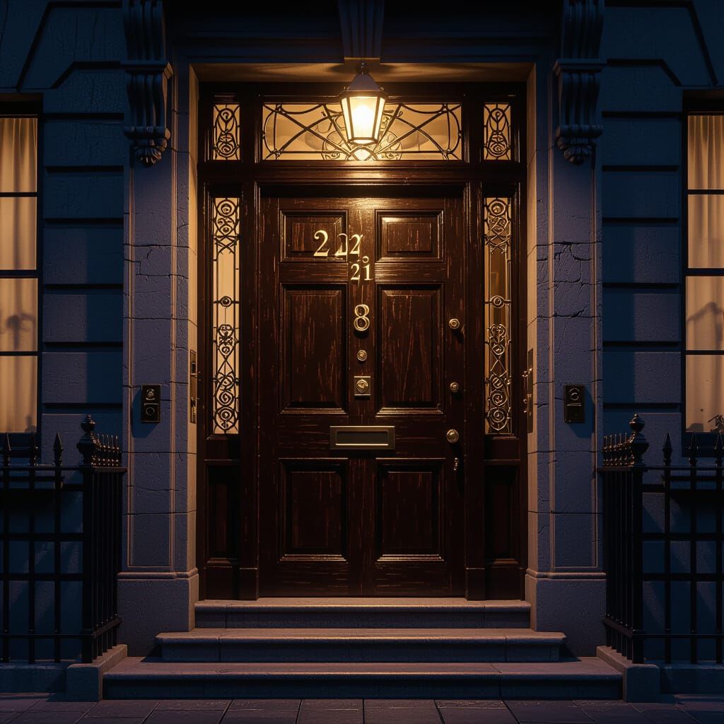 Sherlock Holmes's 221B Baker Street Door in Fantastical Matt...