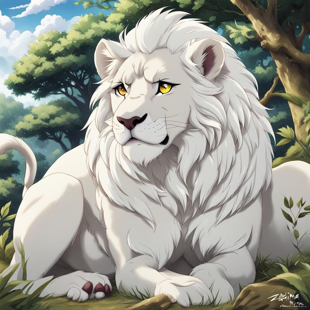 Kimba the White Lion in Anime Style