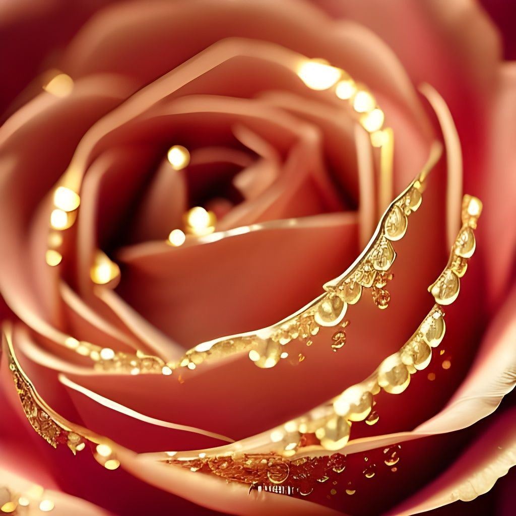 Glowing Rose with Transparent Petals: Photorealistic Macro