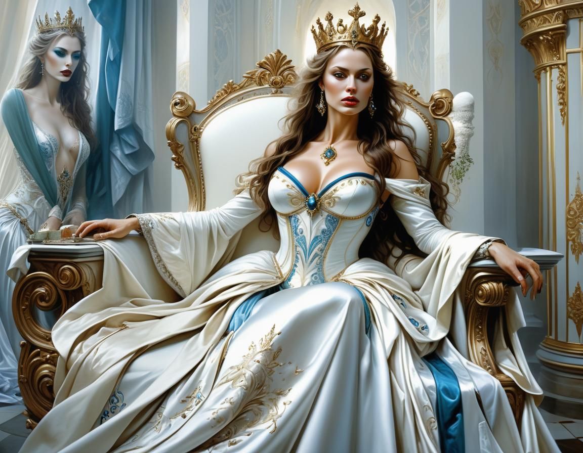 White Queen Adrienne Frost in Regal Portrait