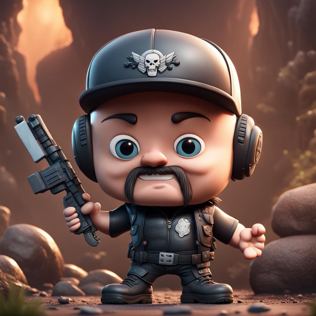 Chibi Stone Cold Steve Austin Matte Painting
