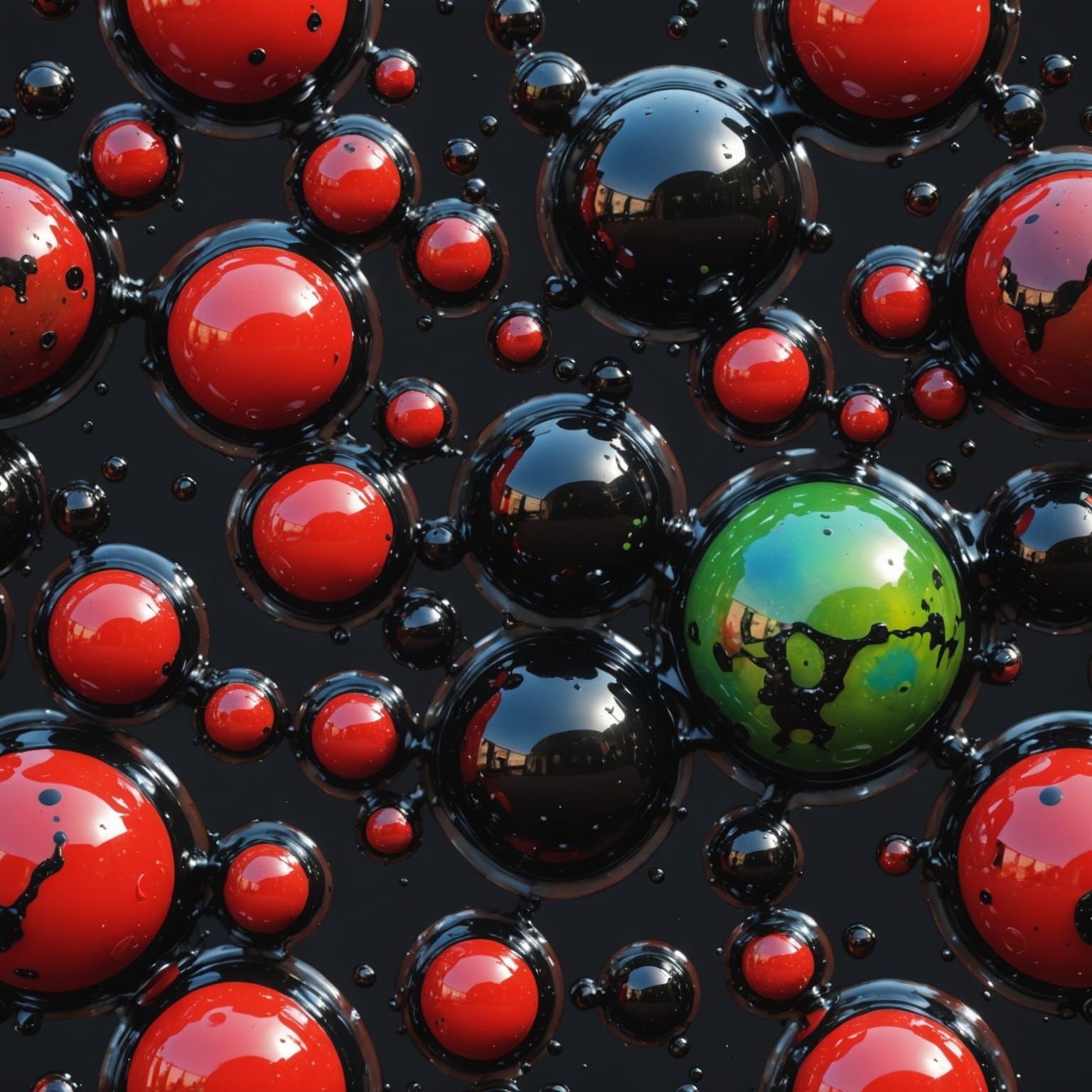 Viscous Slime Texture with Iridescent Oily Film