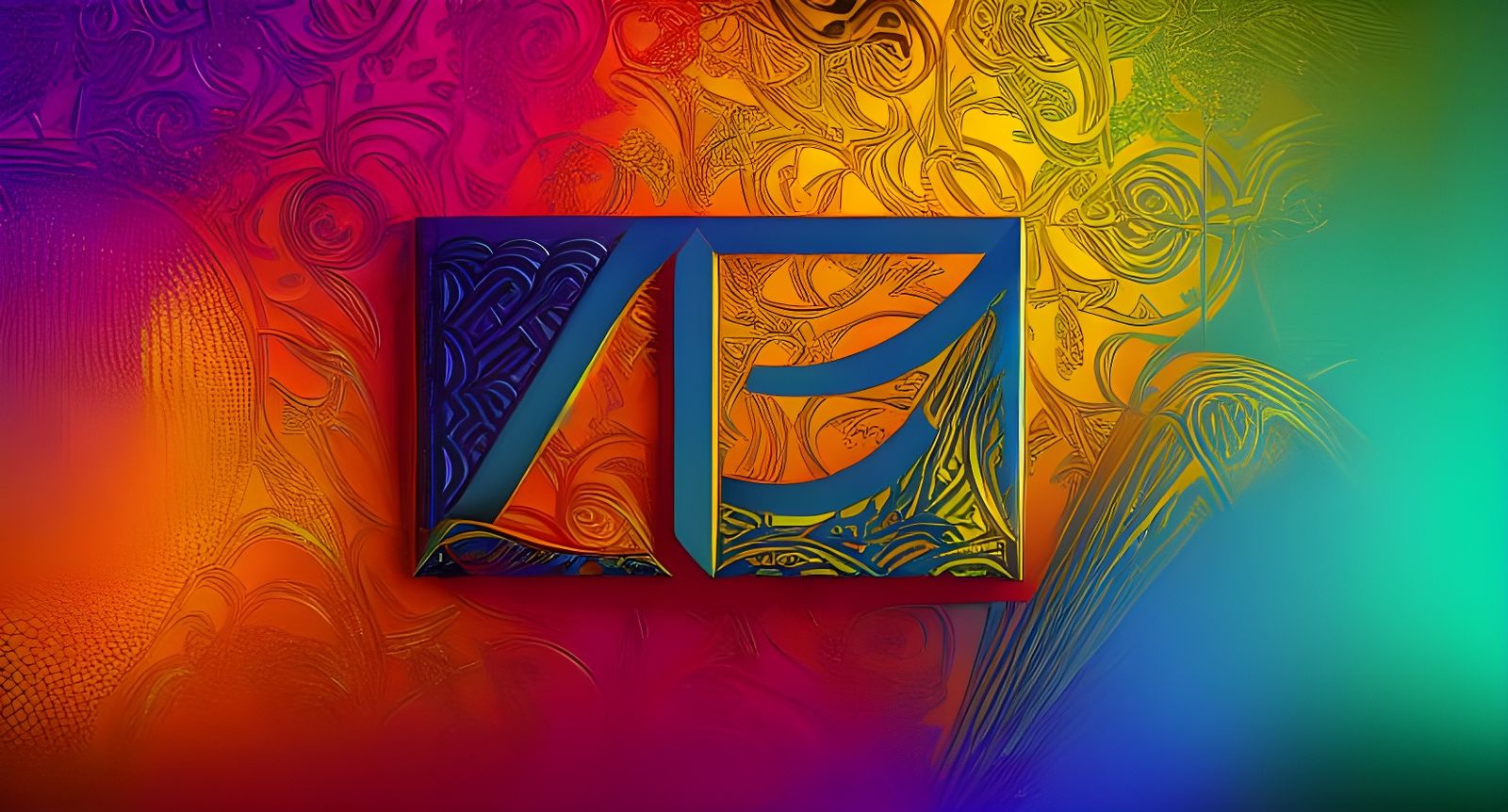 Abstract Industrial Patterns in Maximalist Digital Art