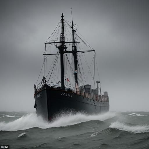 Woman Awaits Boat in Ethereal Maritime Landscape