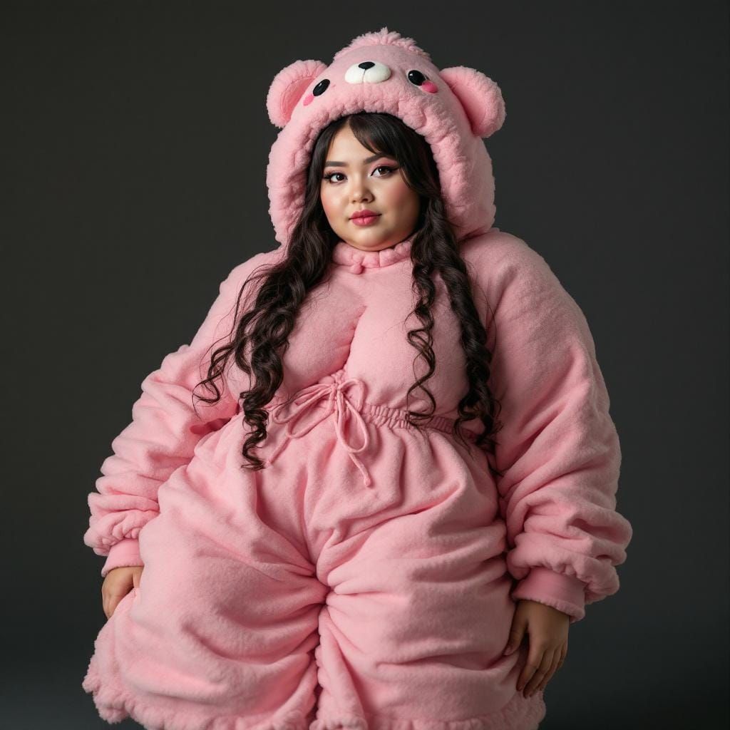 Hyperrealistic Plus-Sized Plush Doll Woman