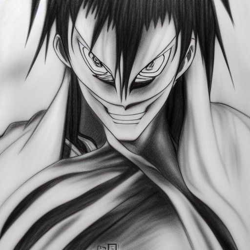 Bleach Anime: Hyperdetailed Charcoal Drawing