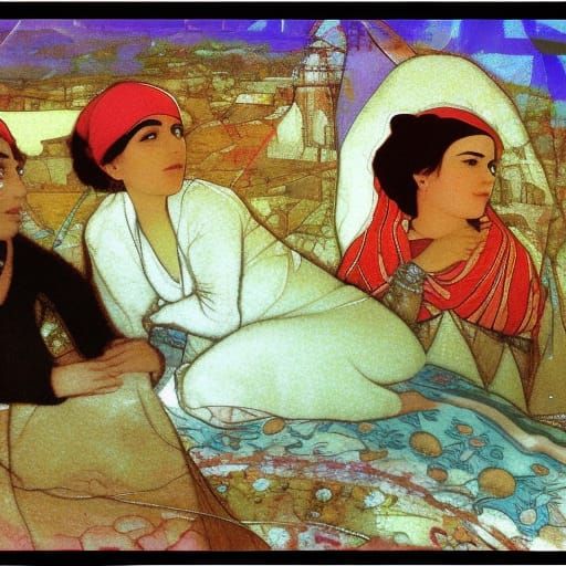 Blissful Kurdish Nightingale: A 3D Animated Scene