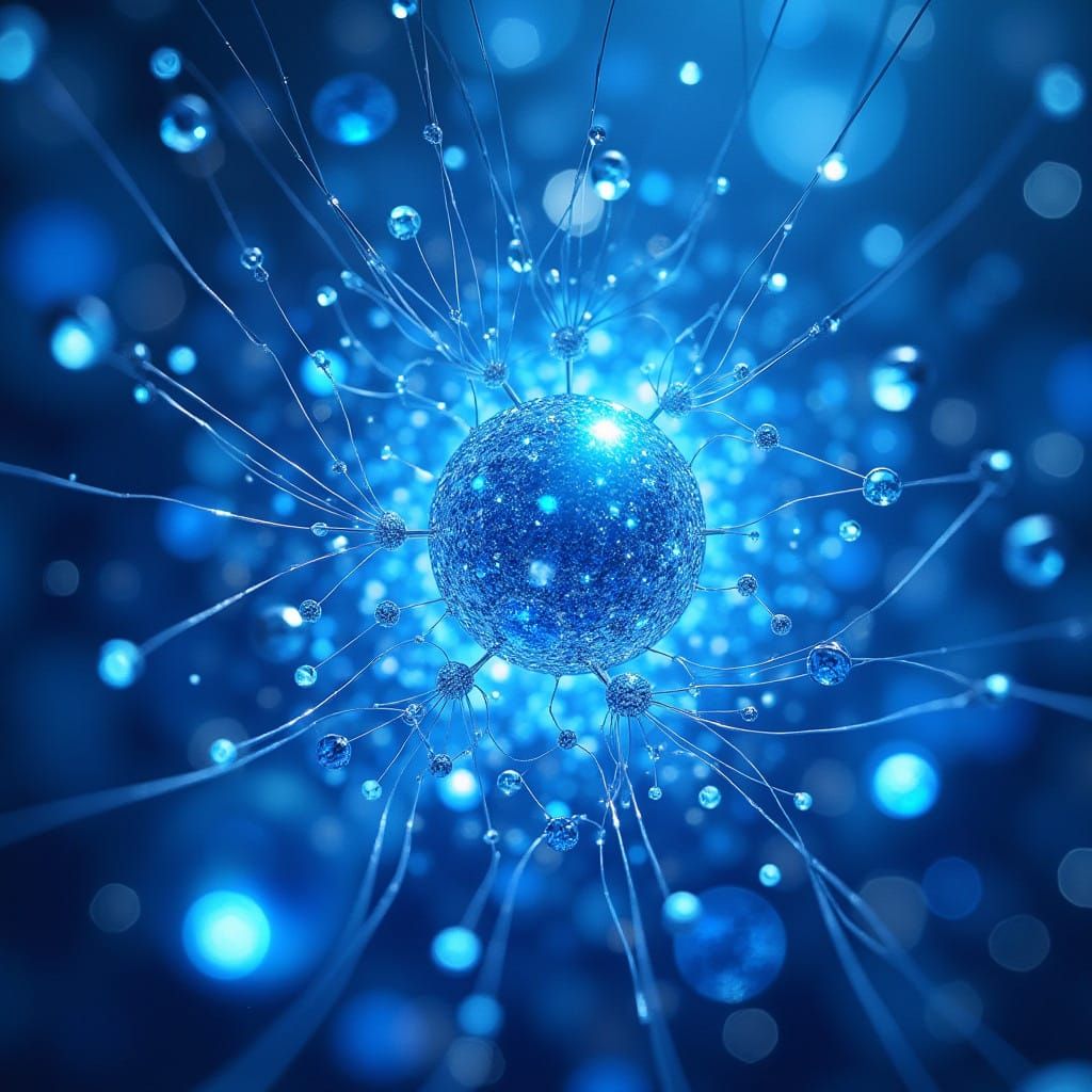 Cerulean Dreamscape with Golden Ratio