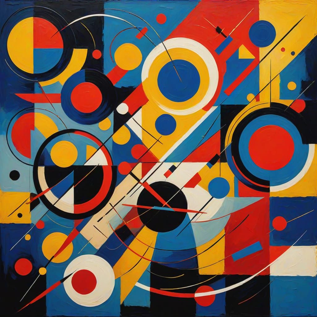 Vibrant Geometric Harmony in Abstract Expressionism