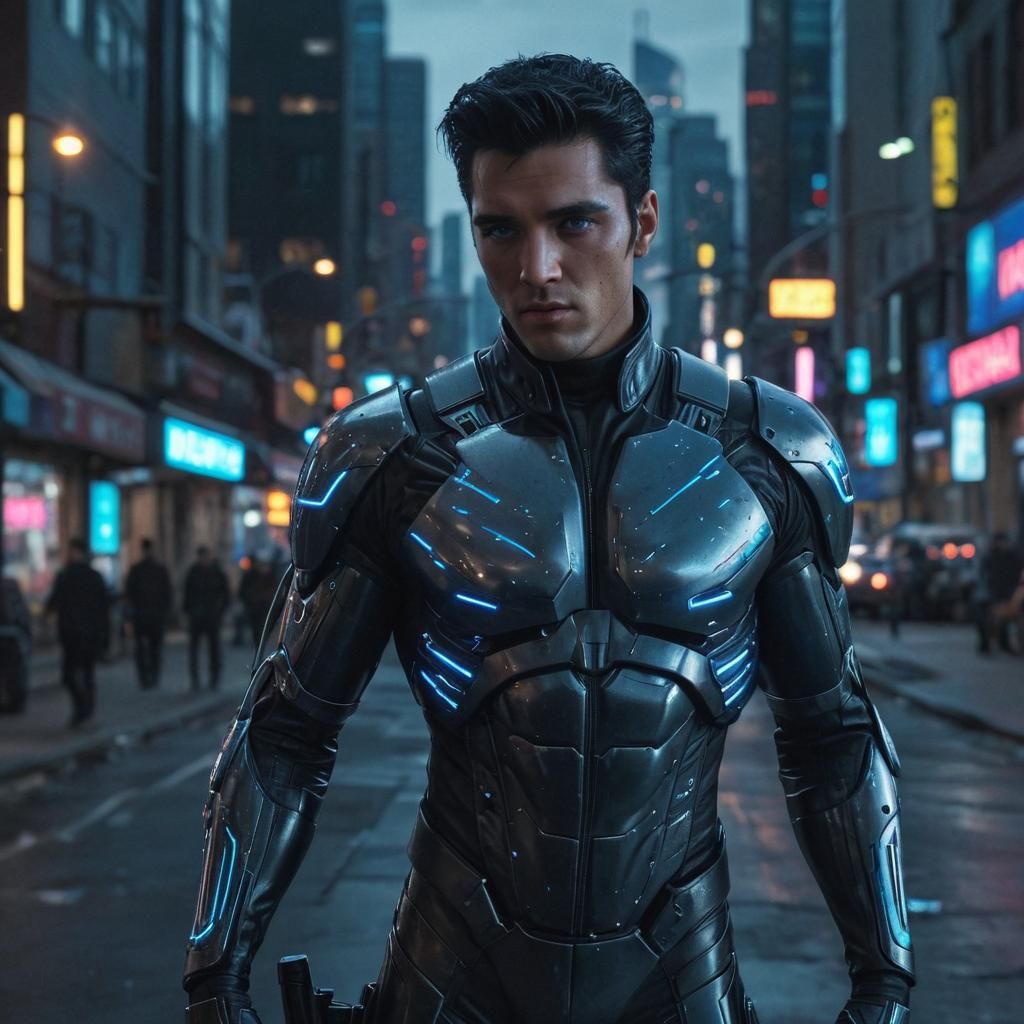 Futuristic Cyberpunk Police Body Suit Concept Art