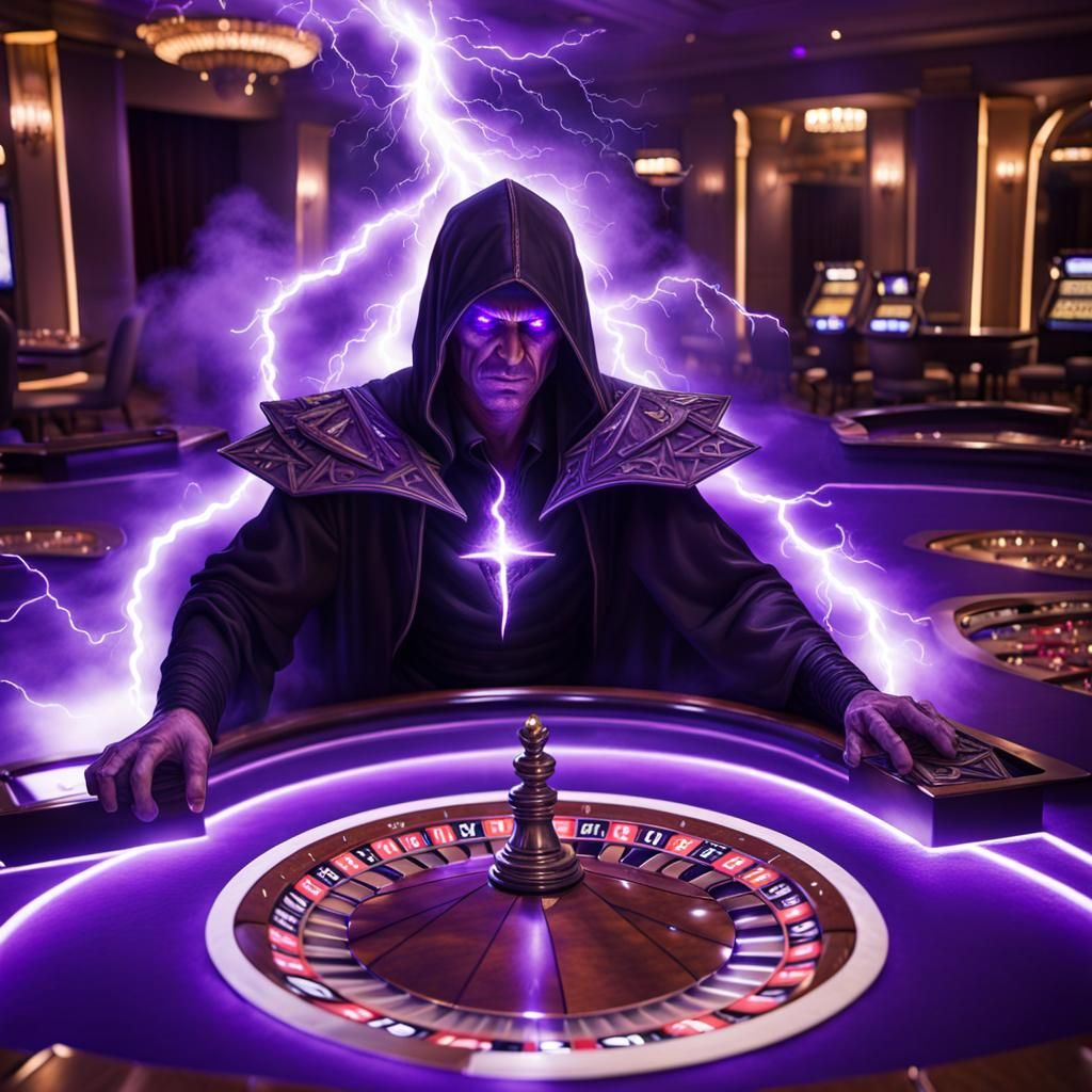 Warlock Casts Purple Lightning in Las Vegas