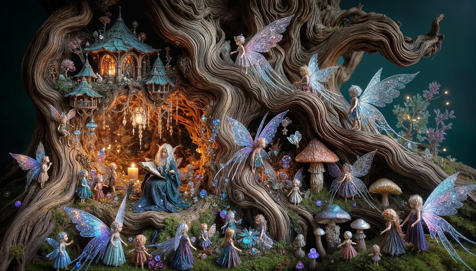 Whimsical Woodland Realm of Magical Humanoid Children