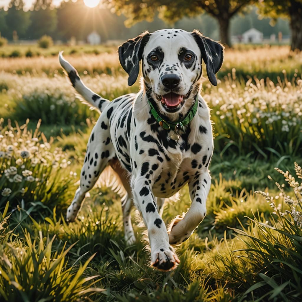 Dalmatian Dog Running: Motion Blur Photography