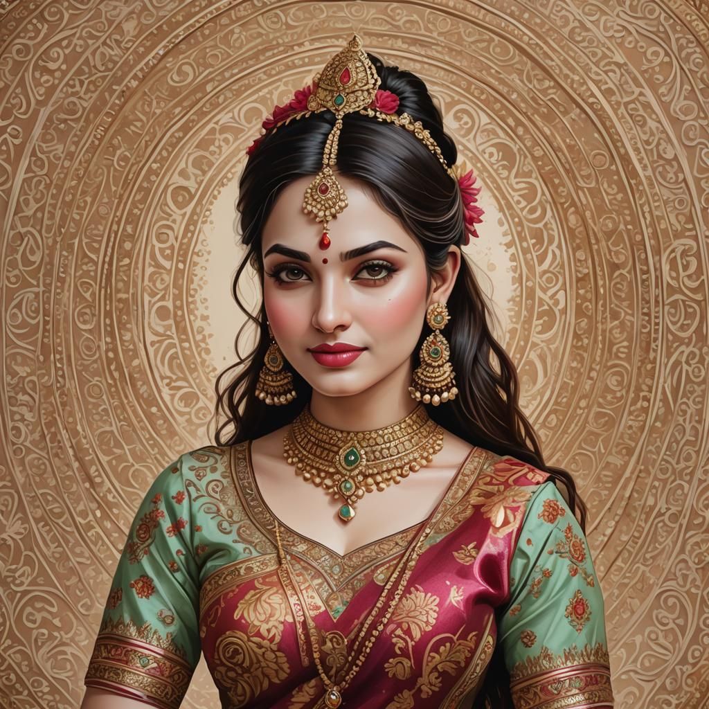 Realistic Photo of Beautiful Indian Girl's Birthday