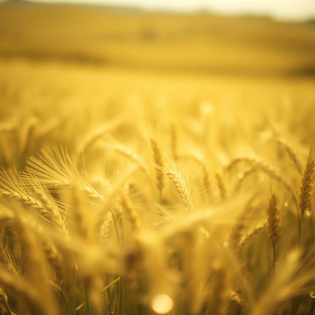 Golden Wheat Fields in Monochromatic Glory
