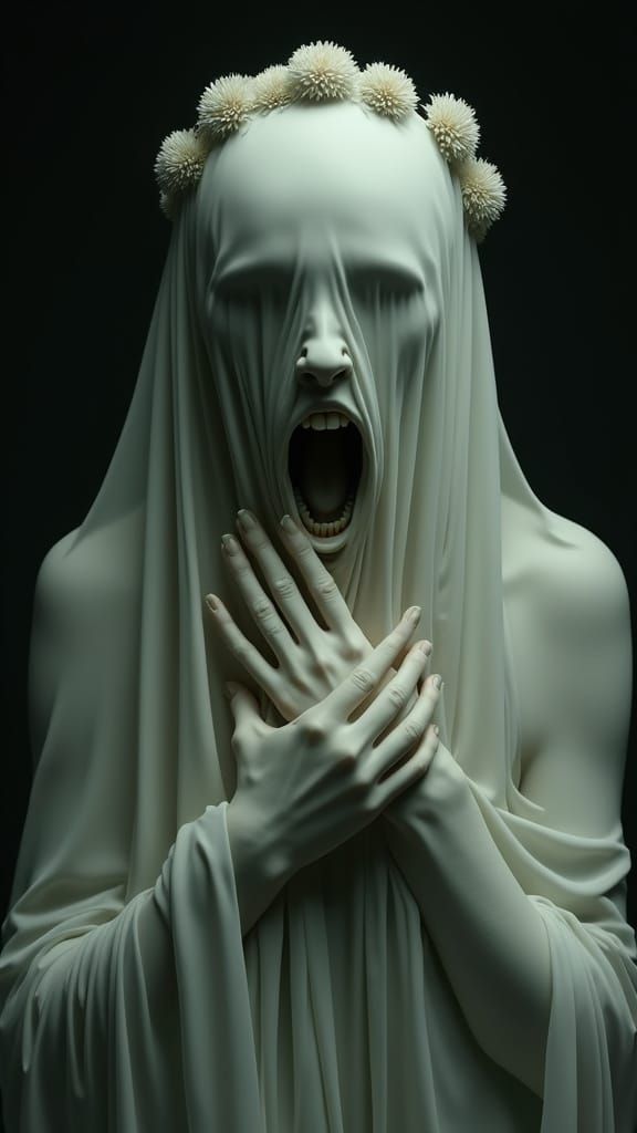 Gothic Sculpture in Chiaroscuro Surrealism