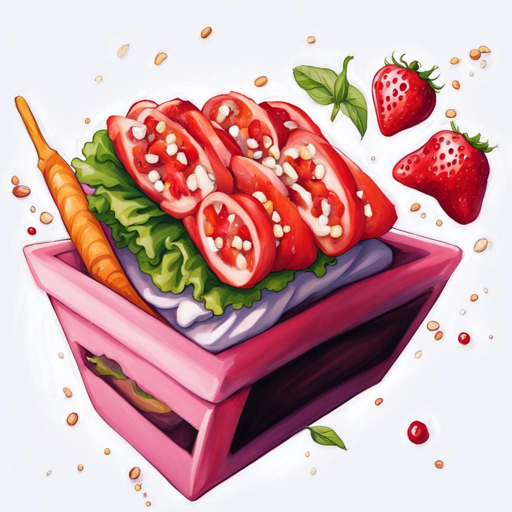 Colorful Food Arrangement