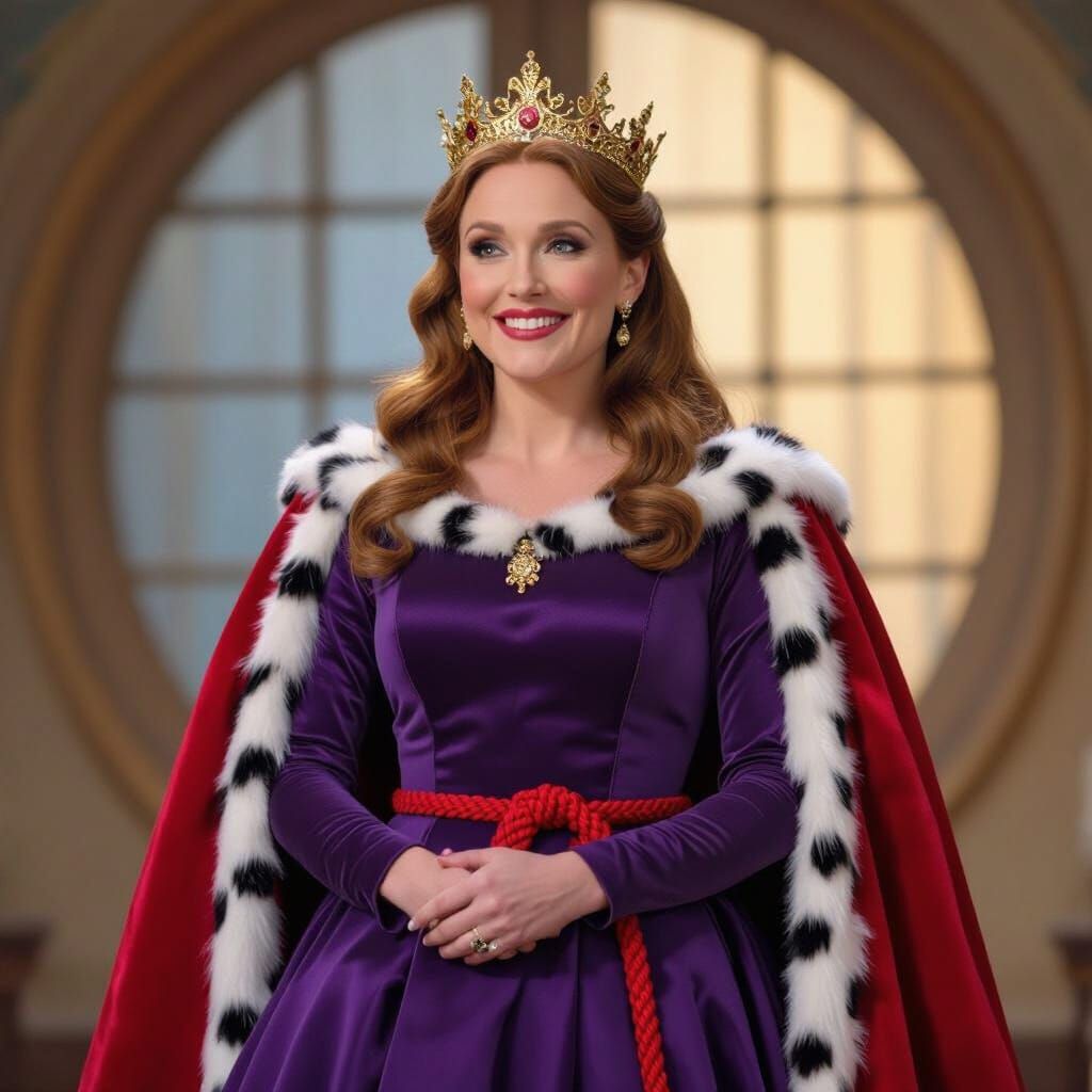 Miss Honey in Regal Attire on Chat Show