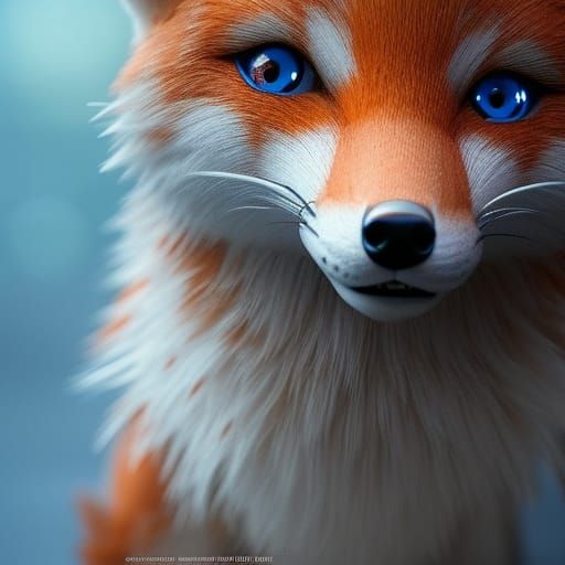 Adorable Chibi Fox with Gorgeous Eyes and Sparks
