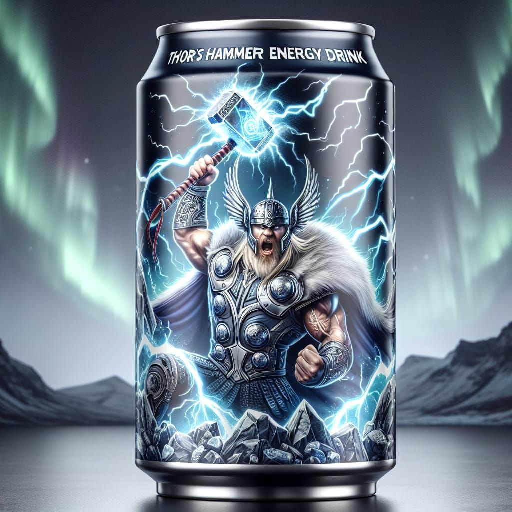 Thor's hammer energy drink