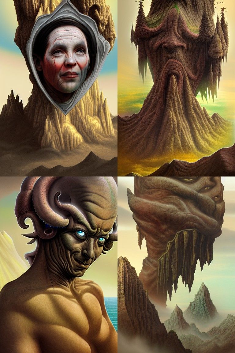 Detailed Matte Painting: Wrinkled Landlord Portrait