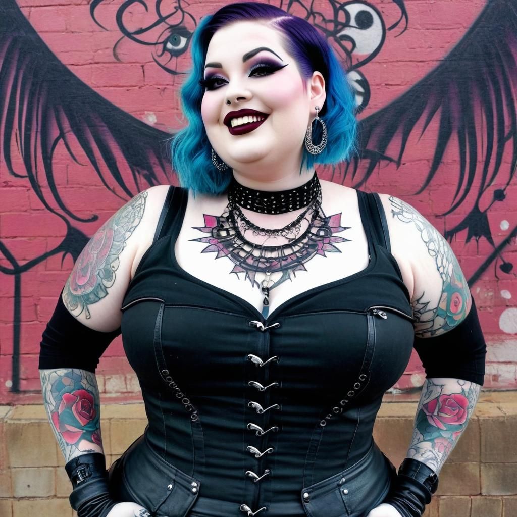 Goth Women with Eyeball Tattoos