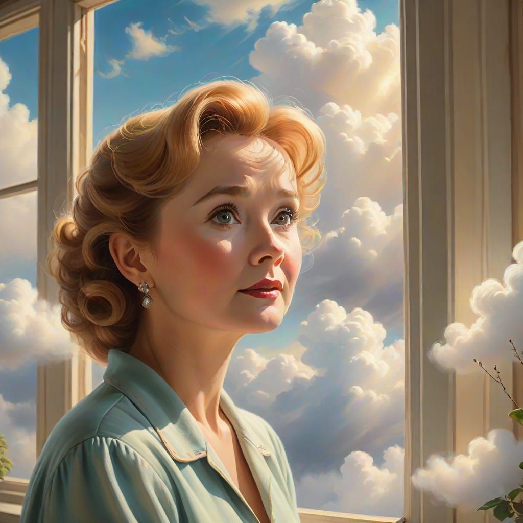 Tammy's Dreamy Encounter in a Cloudy Landscape