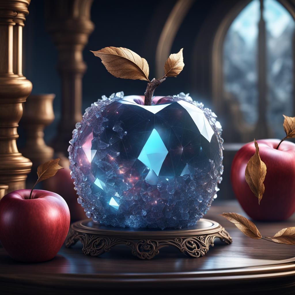Detailed Crystal Apple Matte Painting