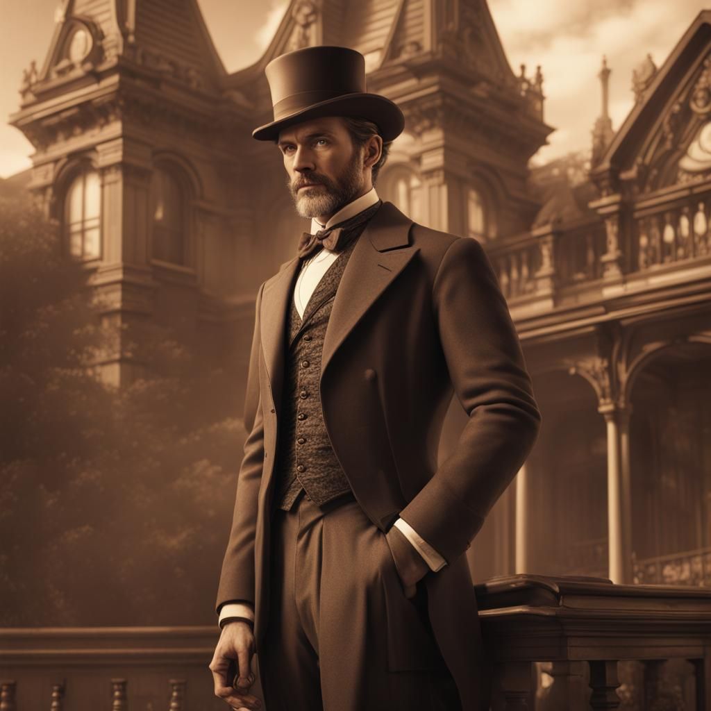 Victorian Gentleman in Sepia