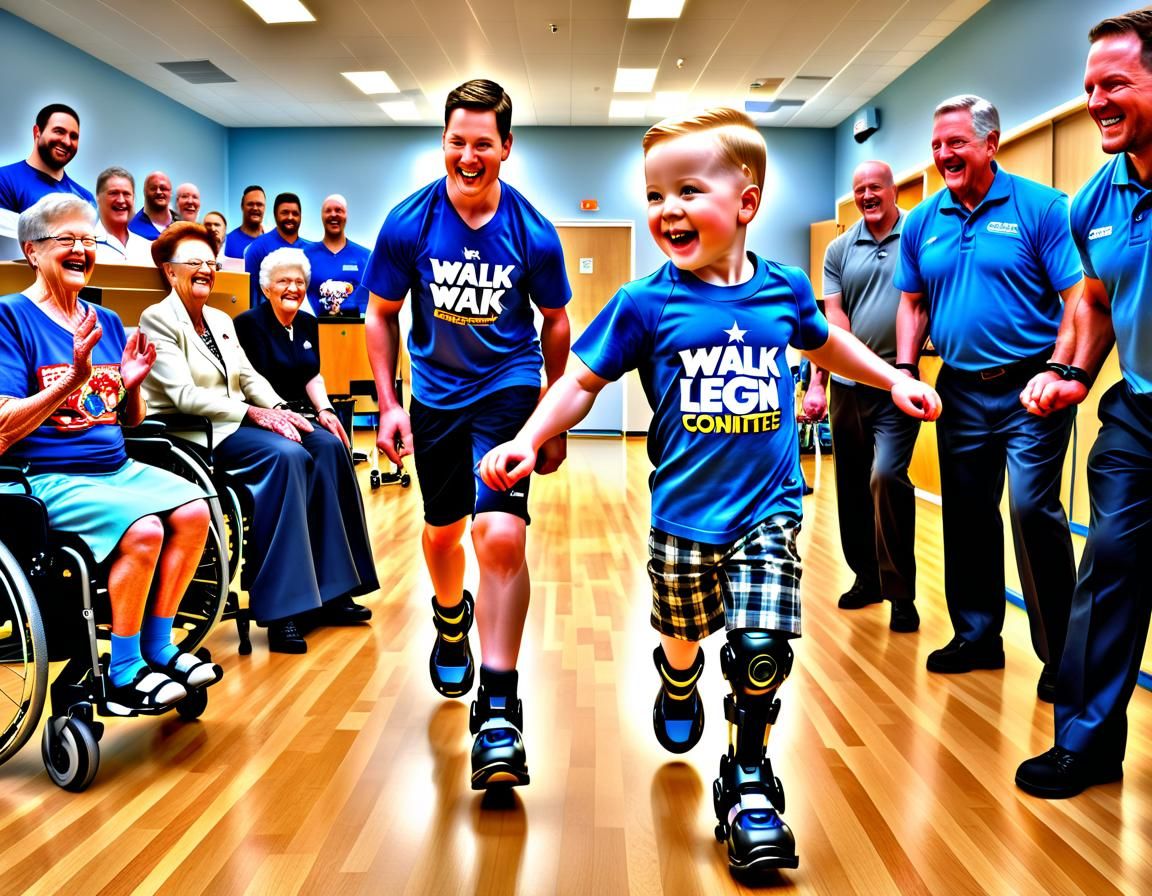 Empowering Amputee Learns to Walk, Comic Book Art