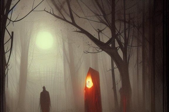 Sinister Halloween Town: A Fantasy Art Vision