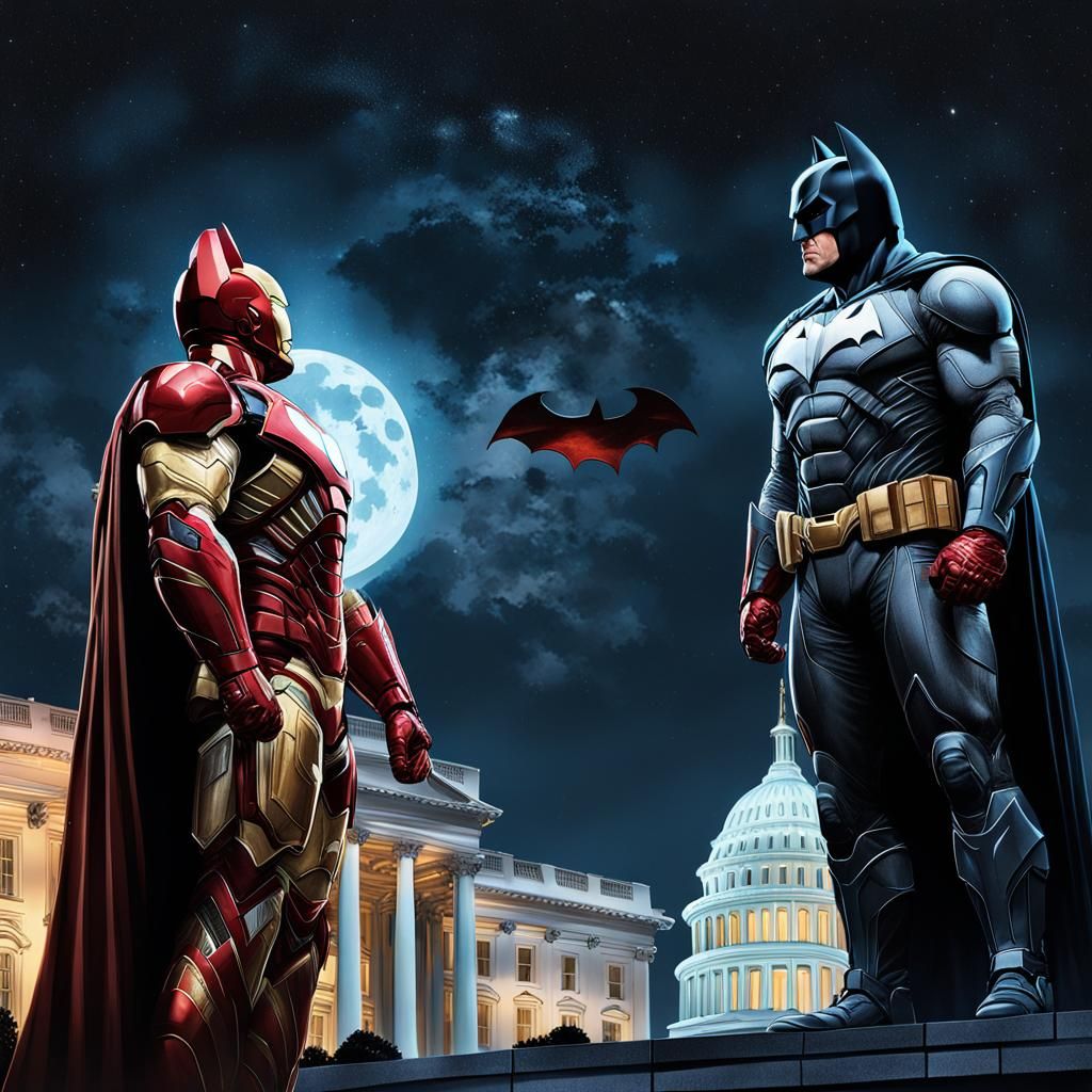 Donald Trump and Iron Man Unite as DC Heroes in Hyperrealist...