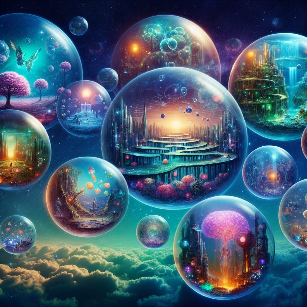 Infinite Cosmic Bubbles Containing Diverse Realities